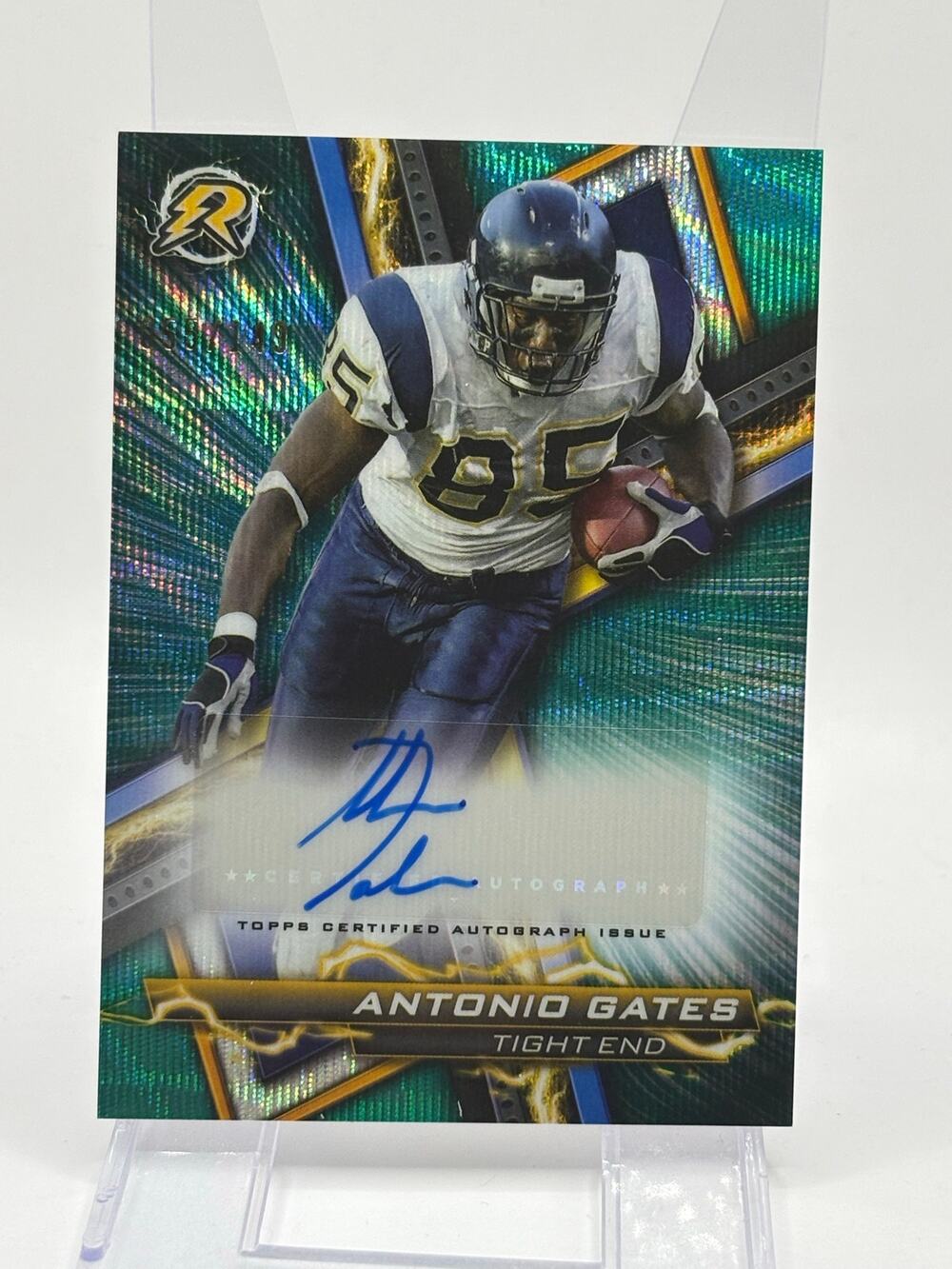 2023 Topps Resurgence Antonio Gates Green Surge Refractor Auto 55/149 Chargers